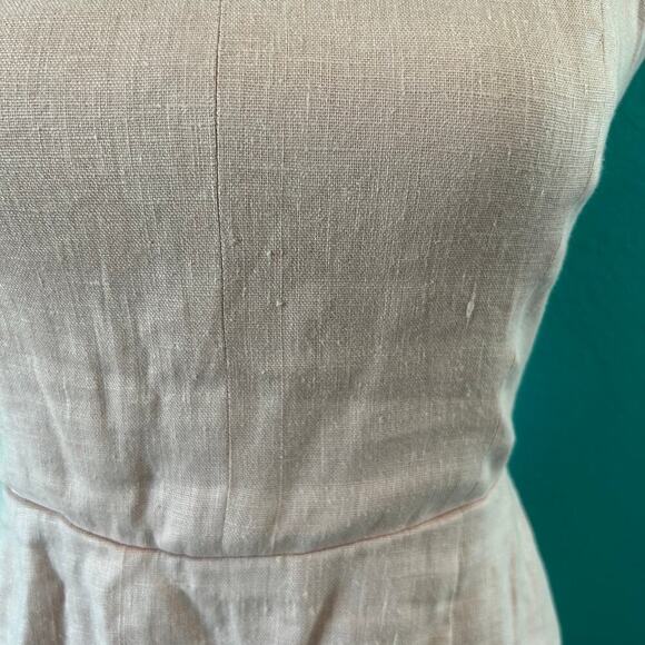 Reformation the Roarke Linen Dress Pink Smocked Mini Soft Size 4 - Picture 3 of 7